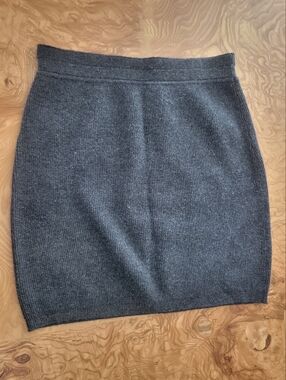 Country Road Dark Gray Wool & Rabbit Hair Skirt